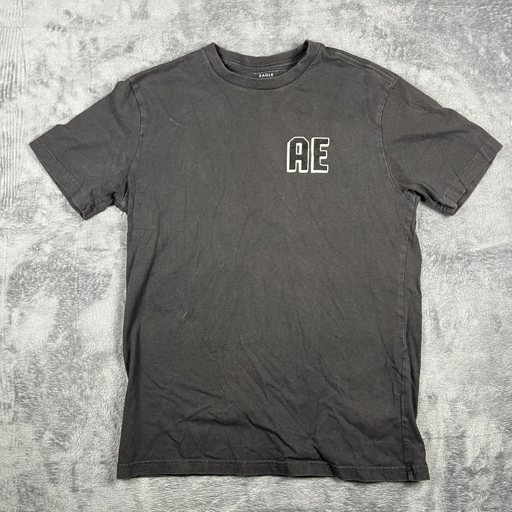 American Eagle Outfitters Super Soft Standard Fit T Shirt Mens XS Gray Graphic